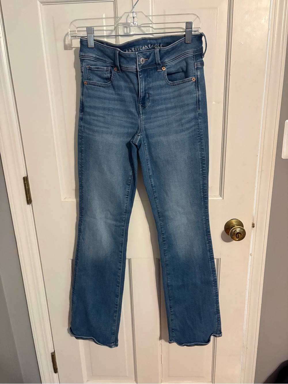 American Eagle Kick Boots Jeans in Blue Wash - Picture 3 of 8